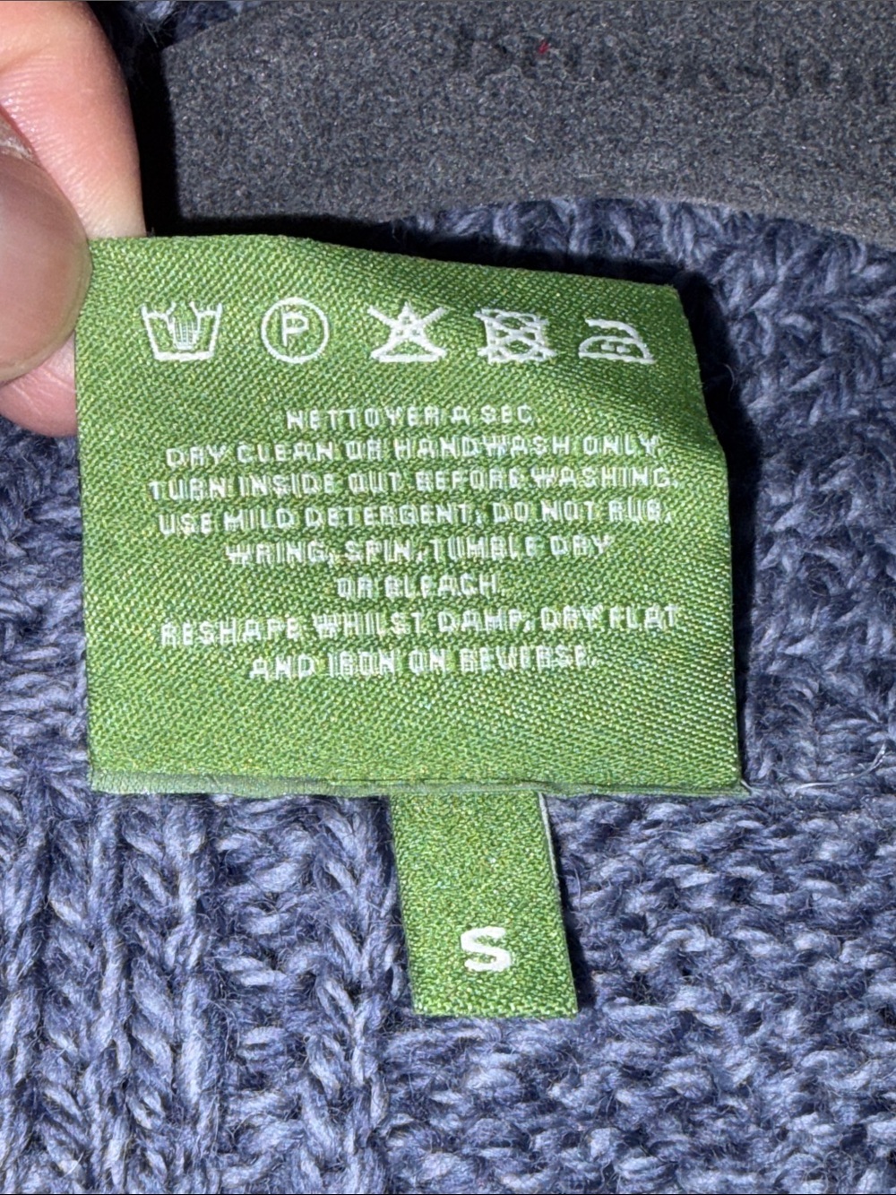 Shannon Woolen Mills Ireland Merino Wool Aran Knit Asymmetrical Cardigan Small - Picture 5 of 5